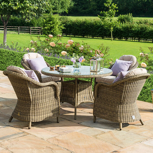 Maze - Winchester Heritage 4 Seat Round Rattan Dining Set product image
