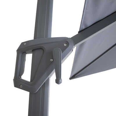Maze - Helios 3m x 3m Square Rotating Cantilever Parasol with Base - Charcoal Grey product image