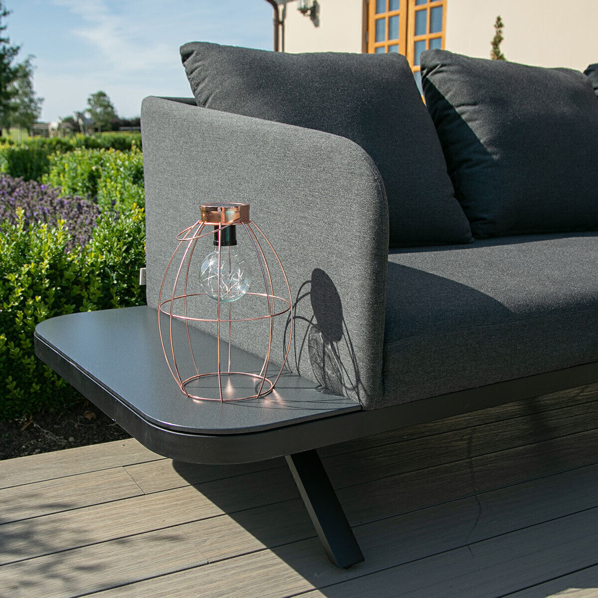 Maze - Outdoor Fabric Cove Corner Sofa Group - Charcoal product image