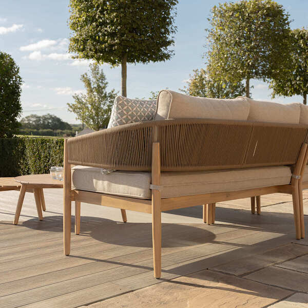 Maze - Porto Rope Weave Corner Sofa Set with Pair of Round Coffee Tables product image