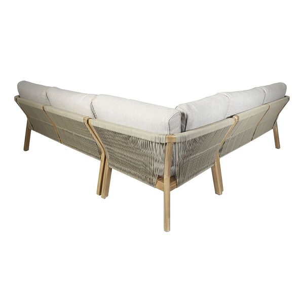 Maze - Martinique Rope Weave Corner Sofa Set with 2 Round Coffee Tables product image