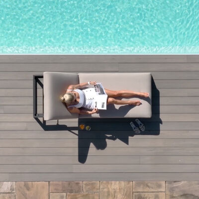 Maze - Outdoor Fabric Allure Sunlounger - Oatmeal product image