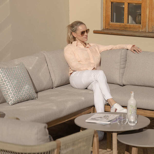 Maze - Martinique Rope Weave Corner Sofa Set with Lounge Armchair & 2 Round Coffee Tables product image