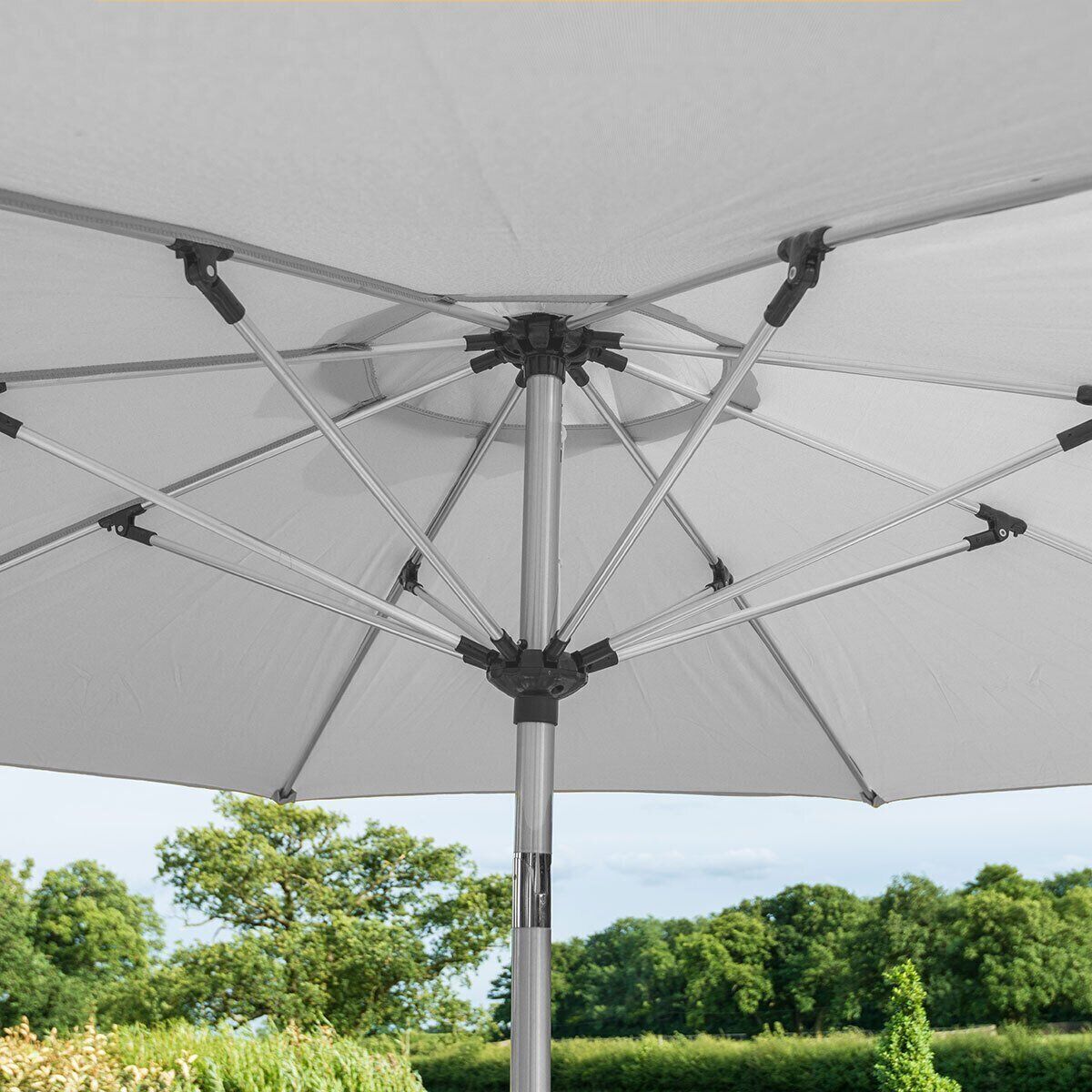 Maze - 2.7m Round Garden Parasol - Grey product image