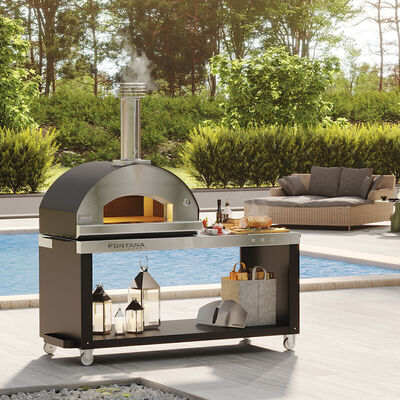 Fontana - Marinara Wood Burning Build in Pizza Oven - Anthracite product image