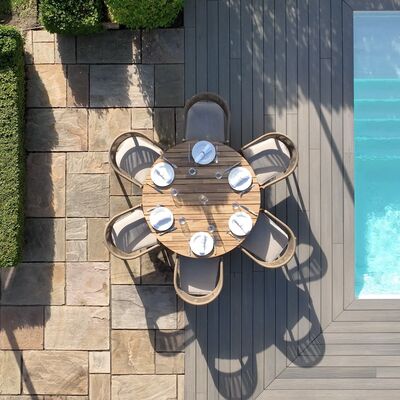 Maze - Porto Rope Weave 6 Seat Round Dining Set product image