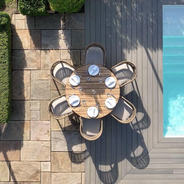 Maze - Porto Rope Weave 6 Seat Round Dining Set product image