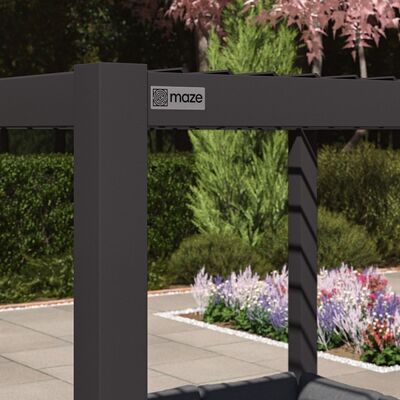 Maze Como - 3m x 3m Aluminium Metal Outdoor Garden Pergola - Grey product image