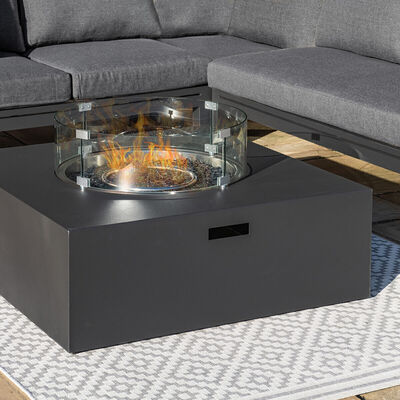 Maze - Oslo Large Aluminium Corner Group with Square Gas Fire Pit Table product image