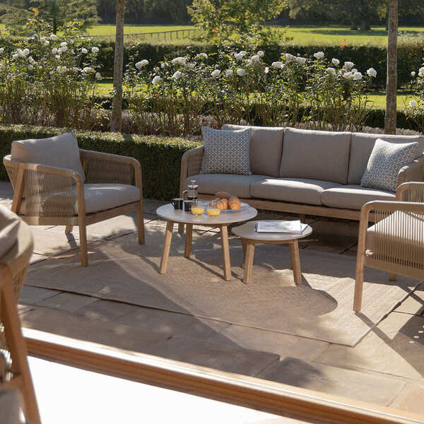 Maze - Martinique Rope Weave 3 Seat Sofa Set with 2 Lounge Armchairs & 2 Round Coffee Tables product image