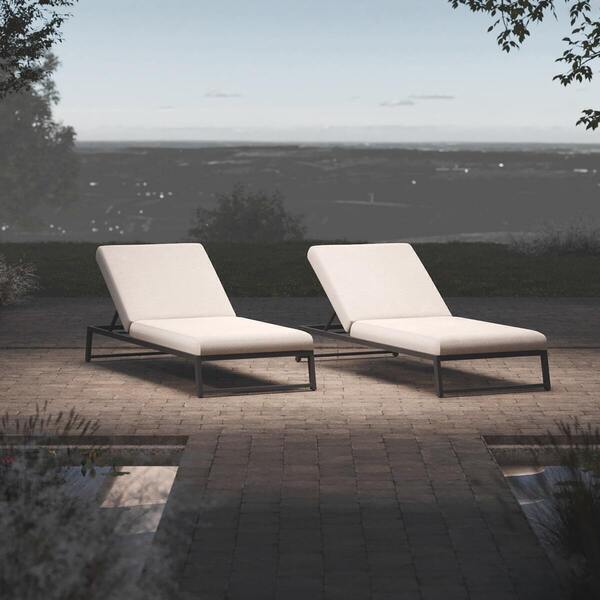 Maze - Outdoor Fabric Allure Sunlounger - Oatmeal product image