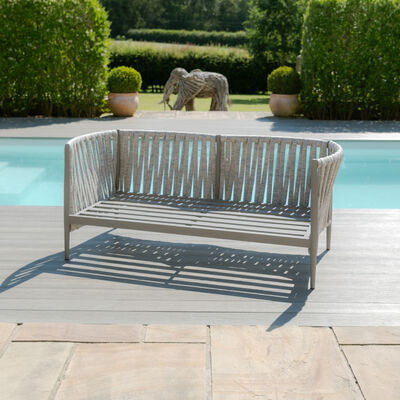 Maze - Milan Rope Weave 2 Seat Sofa Set with Rectangular Coffee Table - Cool Linen product image