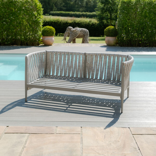 Maze - Milan Rope Weave 2 Seat Sofa Set with Rectangular Coffee Table - Cool Linen product image