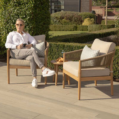 Maze - Porto Rope Weave Lounge Set with Small Round Side Table product image