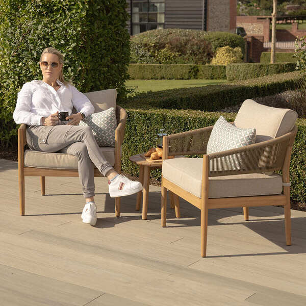 Maze - Porto Rope Weave Lounge Set with Small Round Side Table product image