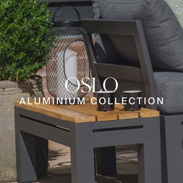 Maze - Oslo Chaise Aluminium Sofa Set with Teak Coffee Table - White product image