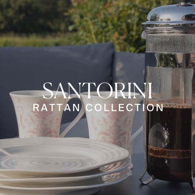 Maze - Santorini 4 Seat Round Rattan Dining Set product image