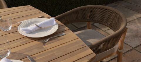 Maze - Porto Rope Weave 8 Seat Rectangular Dining Set