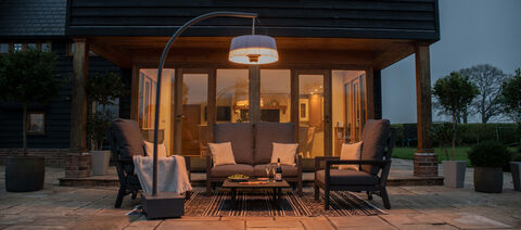 Maze - 1800W Lyra Overhang Electric Patio Heater - White