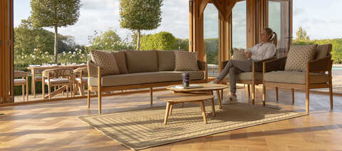Maze - Porto Rope Weave 3 Seat Sofa Set