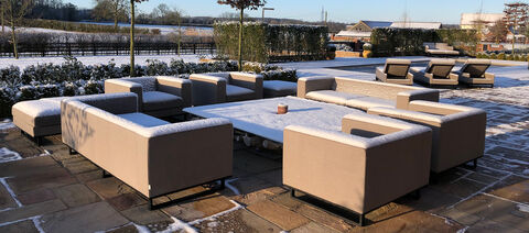 Maze - Outdoor Fabric in Snow