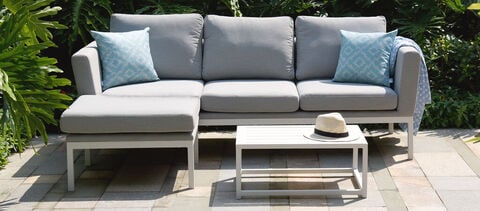 Maze - Outdoor Fabric Pulse Chaise Sofa Set - Lead Chine